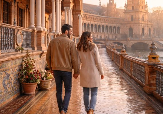 Plaza de España en enero