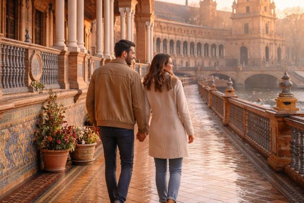 Plaza de España en enero